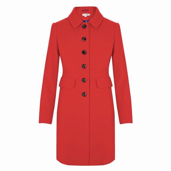 Boden Red Pea Coat for Women - Picture 4 of 5